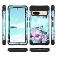 thumbnail image 3 of Casetego for Google Pixel 7 Case,with 2 Pack HD Soft Screen Protector+2 Tempered Glass Camera Lens Protector,Floral Shockproof Protective Cover for Women Girls,Blue Flower, 3 of 8