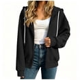 thumbnail image 4 of YanHoo Zip Up Hoodies Women Oversized Casual Y2K Long Sleeve Hooded Sweatshirts Fall Spring Track Jackets, 4 of 8