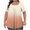 Yellow, variant on Women's Plus Size Gradient Color Oversized Tunic Tee – Casual Short Sleeve Spring-Summer Top with Everyday Versatility