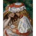 thumbnail image 2 of Pierre-Auguste Renoir 12x14 Black Ornate Wood Framed Double Matted Museum Art Print Titled: Two Girls Reading (C. 1890-1891), 2 of 5