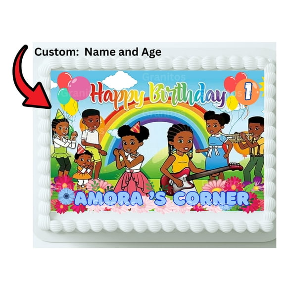 Gracie's Corner Edible Cake Topper Inspired,(Fan Made),Gracie's Corner Cake Topper 1/4 sheet, Custom