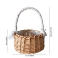 thumbnail image 3 of dajkiuy Small Wicker Basket with Handle, Handwoven Rattan Gift Basket for Easter Garden Storage Home Decor Wedding Engagement, 3 of 6