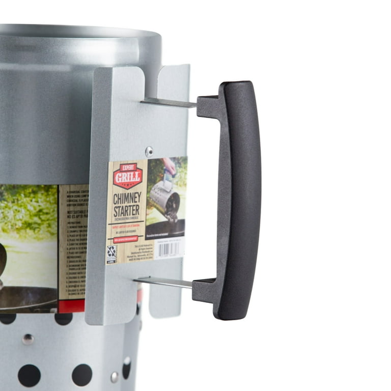 Expert Grill Chimney Starter with Safety Handle for Grilling Silver Walmart