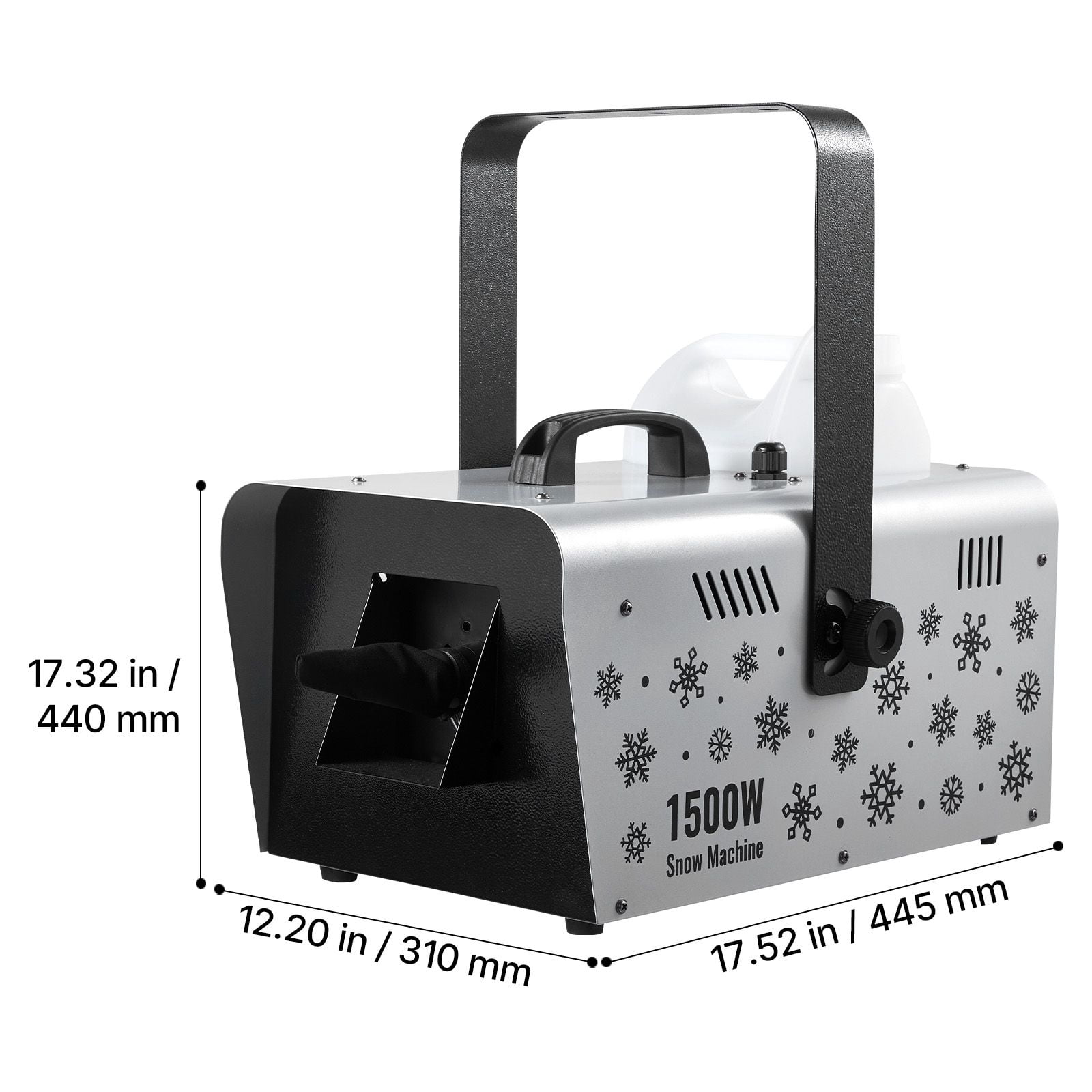 Snow Machine, 1500W Handheld/Hanging Snow Maker By Wireless Remote Control, Portable Snowmaking Machine, High Output Snowflake Maker with 5L Tank for Christmas Party Wedding Stage Effects
