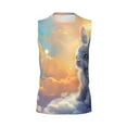 thumbnail image 6 of Picia Sunshine Colorful Cloud Rabbit mens Cotton Tank Undershirts , Moisture-wicking Ribbed Tanks, Lightweight Cotton Tank Undershirts-Medium, 6 of 8