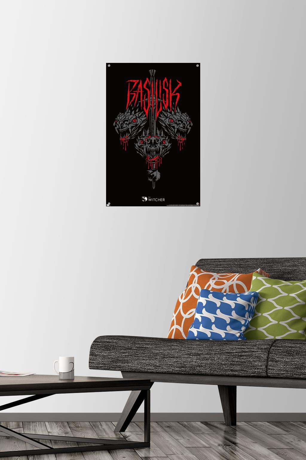 Netflix The Witcher Season 2 - Basilisk Wall Poster with Pushpins, 14.725" x 22.375"