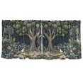 thumbnail image 7 of Yayeee Kitchen Curtains Tier Set of 2 Light Filtering 57"x24" Over Sink Window Panels, Green Forest Scene, 7 of 7