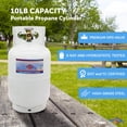 thumbnail image 4 of Flame King 10LB Empty Steel Propane Tank LP Cylinder w/ Type1 OPD Valve, for Grills & BBQs, 4 of 8