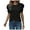 Black, variant on vigerkar Women's Puff Short Sleeve T Shirts Crew Neck Tunic Dressy Casual Summer Vacation Tops (Dark Green, L)