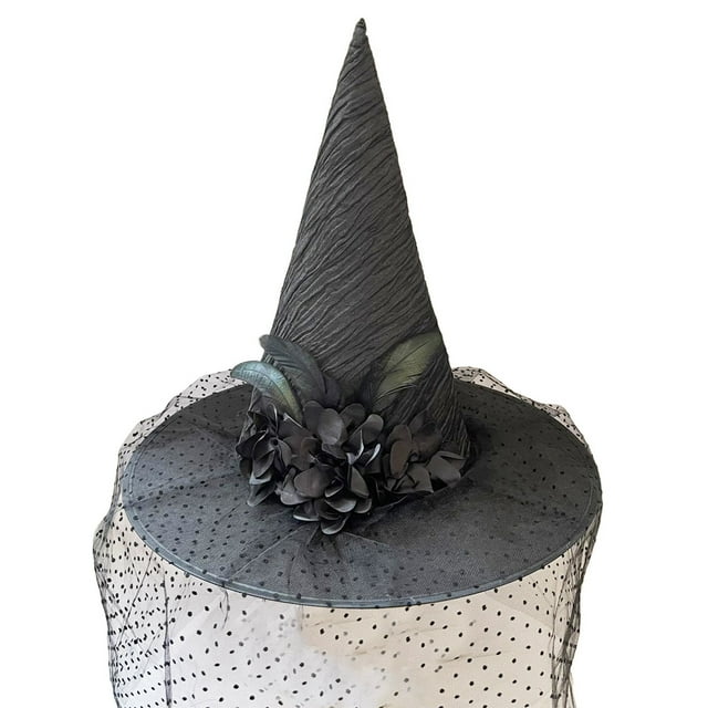 AWZXDE Unisex Adjustable Pointed Magician Performance Party Accessory Wear Hat For Men And Women Black