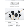 thumbnail image 7 of Kitchen Cooking Tools Set Premium Silicone Cooking Utensils Set Soup Spoon Strainer Pasta Server Home Baking Utensil, 7 of 7