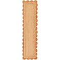 thumbnail image 2 of Sivi 2.6 x 10 Feet Handmade Scallop Braided Jute Rug - Natural Jute Runner Rug, 2 of 15