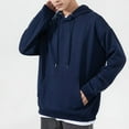 thumbnail image 2 of Siilsaa Men's and Big Men's Fleece Graphic Hoodie Navy,XL, 2 of 4