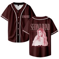 Alexandra Kay Second Wind Baseball Jersey Shirt V-Neck Women Men Short Sleeve Streetwear Clothes