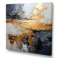 thumbnail image 2 of Designart "Modern Liquid Shapes in Gold and Grey I" Abstract Wall Art - Modern Gold Abstract Modern Shapes Hallway Wall Art Decor, 2 of 6