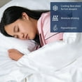 thumbnail image 4 of Delara 100% Eucalyptus TENCEL Lyocell Full Sheet Set, 4-Piece, Cooling, Silky Soft, Moisture-Wicking, Breathable, White, 4 of 7
