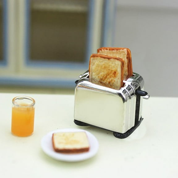1 12 Scale Miniature Bread Model Black Base For Dollhouse Kitchen Pretend Play