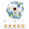 thumbnail image 6 of 13 Inch Round Placemats Set of 6, Blue Hydrangea Non Slip Heat Insulation PP Table Mats, Farmhouse Butterfly Spring Floral Washable Place Mats for Kitchen Dining Party Table Decor, 6 of 7