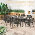 thumbnail image 7 of 9-Piece Patio Dining Set for 8, All Weather Cast Aluminum Outdoor Funiture Table and Chairs Set - 94.5" Rectangular Table and 8 Dining Chairs, 2" Umbrella Hole, 7 of 7