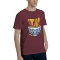 thumbnail image 2 of Thinknoodles Men'S Basic Short Sleeve T-Shirt Burgundy X-Large, 2 of 5