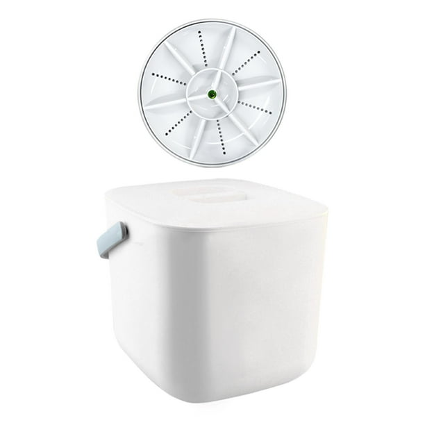 Lavadora portátil turbo mini lavavajillas con cubo para viajes de negocios Blanco