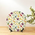 thumbnail image 6 of Salouo Vegetable Pattern Bone China Decorative Plate,Holiday Decor Decorative Ceramic Plates with Stand Elegant Home DéCor for Hallway/Living Room/Bedroom-10in, 6 of 6