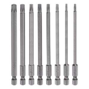 Uxcell T8-T40 Étoile de sécurité magnétique 5 Jeu de visseuse point Torx 1/4" 2" Conducteur à vis de longueur, paquet de 8
