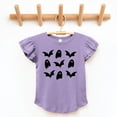 thumbnail image 2 of Ghosts and Bats Stacked - Kids Flutter Sleeve Tee, 2 of 11