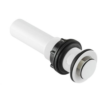 Dura Faucet Universal RV Bathroom Sink Pop-Up with No Overflow (White)