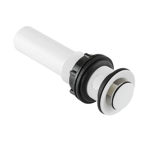 Dura Faucet Universal RV Bathroom Sink Pop-Up with No Overflow (White)