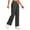 Black, variant on Women's Casual Long Pants Baeitkot Women's Fashion Casual Solid Color Pants Pocket Elastic Waist Drawing Comfortable Long Pants White S