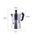 thumbnail image 2 of Italian Aluminum Octagonal Mocha Pot - European Style Coffee Maker, Stovetop Espresso Pot for Home Kitchen, Durable Aluminum Coffee Ware, Classic Octagonal Design Coffee Brewer, A, 100ml, 2 of 8