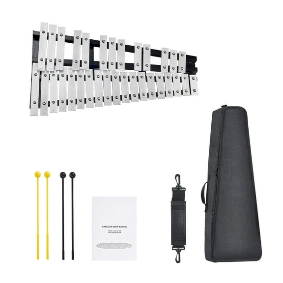 KFFKFF 32-Key Glockenspiel Set, Includes Mallets, Drumsticks, and Transport Bag, Ideal for Students and Adult Musicians