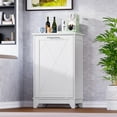 thumbnail image 3 of FANRAL Tilt Out Trash Can Cabinet,Hidden Trash Cabinet with Negative Ion & Ozone Odor Control,Wooden Compact Laundry Hamper Cabinet for Kitchen Bathroom Laundry Room, 3 of 7