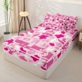 thumbnail image 2 of catabedysis Camo Camping Zipper Full Size Comforter Sets with Fitted Sheet and 2 Pillowcases For Girls,Wildlife Camper Pattern Zipper Bedding Set,Pink White,Pink Reversible,4 Pieces, 2 of 7