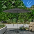 thumbnail image 6 of Pure Garden 10 ft Patio Umbrella with LED Solar Lights and UV 30+, Gray, 6 of 16