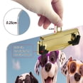 thumbnail image 3 of Acrylic Writing Board Gold 12.5*9 Inch Clipboards Transparent Acrylic Material Suitable For Office Classroom Teachers Fashion Bloggers Stationery Enthusiasts Three Cool Dogs, 3 of 9