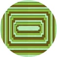 thumbnail image 1 of Ahgly Company Indoor Round Patterned Olive Green Area Rugs, 3' Round, 1 of 6