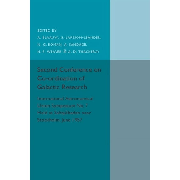 Second Conference on Co-ordination of Galactic Research, (Paperback)