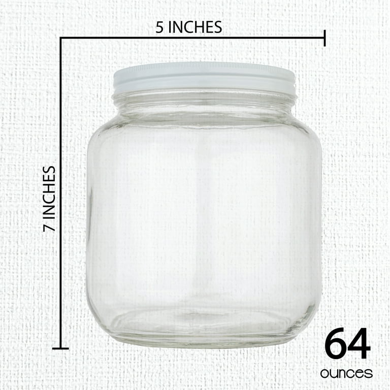 kitchentoolz 1 Gallon Glass Jar with Lid - Large Mason Jar Wide Mouth-  Pickling, Storing, Brewing and Fermenting