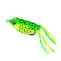 BE-TOOL Soft Frog-Shape Fishing Lure Silica Gel Topwater Lures with Treble Hook for Freshwater Saltwater Bass Trout