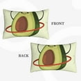 thumbnail image 4 of Balery Avocado1 Pillow Covers,Bed Pilowcases,Reversible Plush Throw Pillow Covers End Pillow Encasement,Pillow Case - 16"X24", 4 of 9