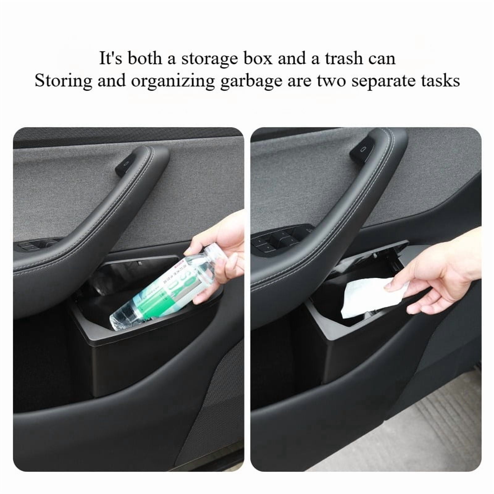 Front Door Storage Trash Can for Tesla Model Y Juniper 2025 Car Door Storage Box Multi Functional Storage Box Car Accessories