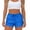 Blue, variant on Women's 2-in-1 Running Shorts Quick Dry Athletic Shorts with Liner & Side Zipper Pockets for Gym Workout