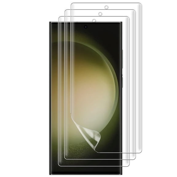 UZWZW 3 Pack Screen Protector for Samsung Galaxy S23 Ultra / S22 Ultra 5G (6.8 inches), Flexible Soft TPU Film