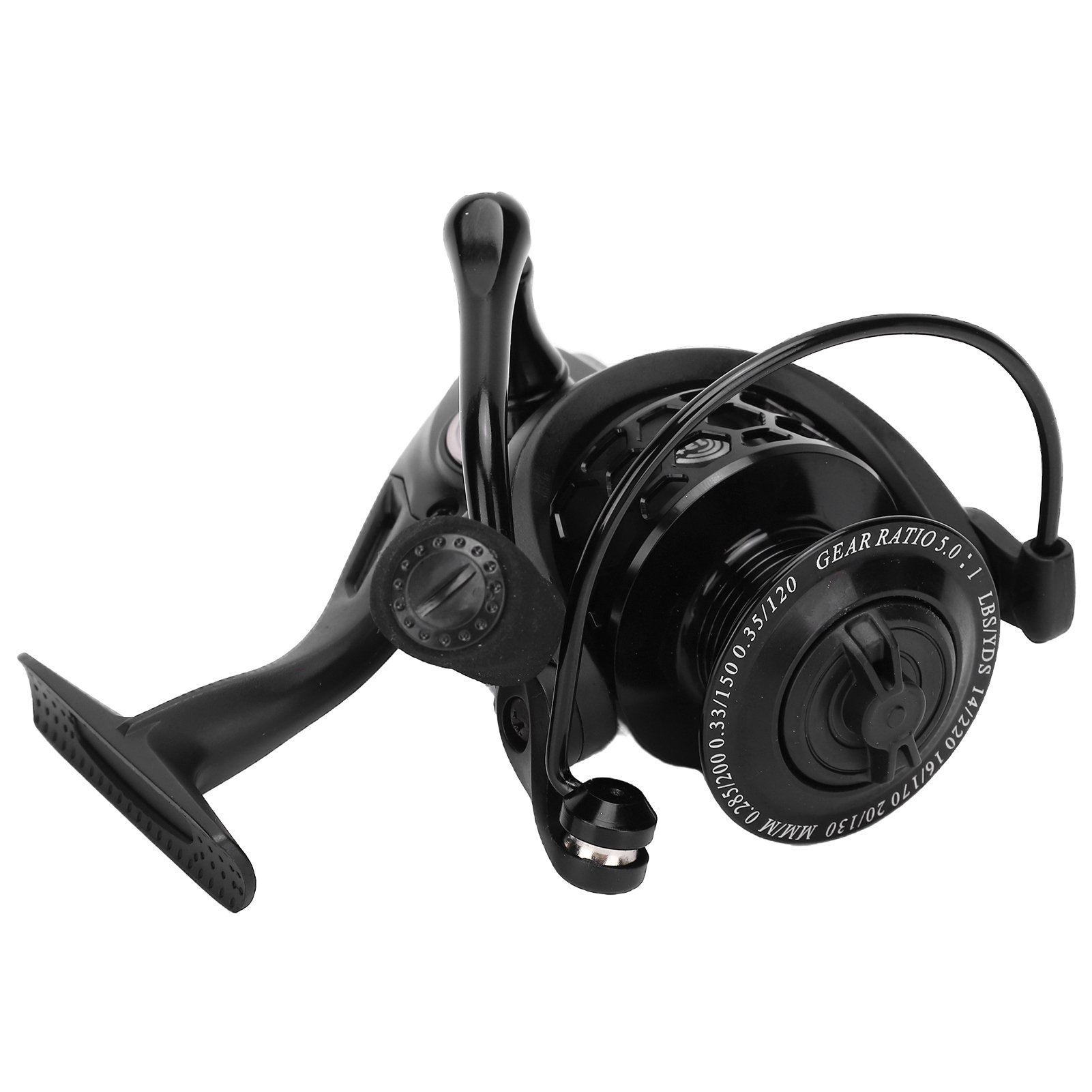 Aestri Spinning Reel 13+1 Bearings 5.0:1 Gear Ratio Interchangeable Handle Size 4000 Freshwater Fishing Wheel
