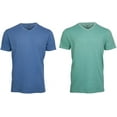 thumbnail image 4 of RuckFitt Mens Garment-dyed slub cotton V-Neck T-Shirt - 2-Pack, 4 of 32