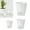 White, variant on HonestMatter Self Watering Pots for Indoor Plants, Plant Pots, Automatic Watering Planter, African Violet Pots, Square Flower Pot Gray C 8.5 Inch