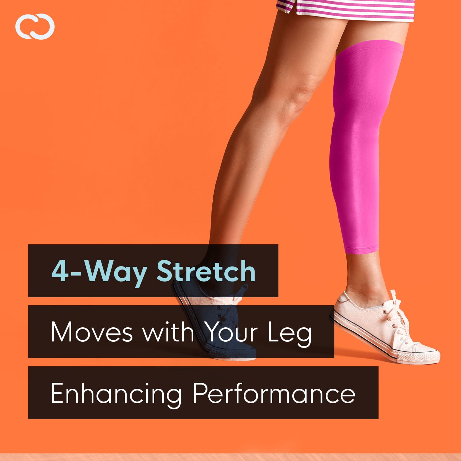 Copper Compression Leg Compression Sleeve - Copper Infused Knee Stabilizer Brace for Running, Meniscus Tear, ACL, MCL, Arthritis, Joint Pain Relief - Thigh & Calf Support for Men & Women - Pink - L