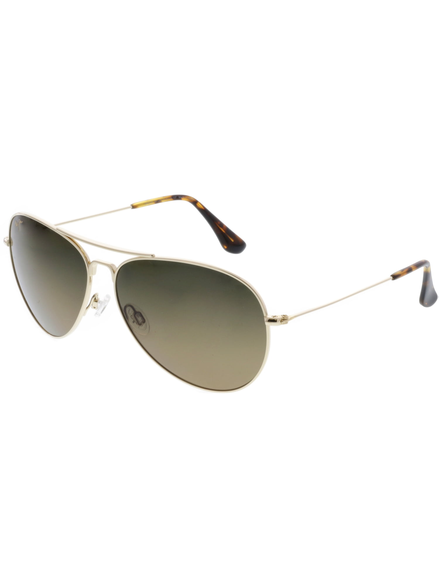 Maui Jim Maui Jim Men S Polarized Mavericks Hs264 16 Gold Aviator Sunglasses